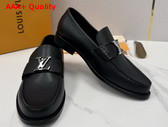 Louis Vuitton Major Loafer in Black Taiga Leather 1AIYW0 Replica