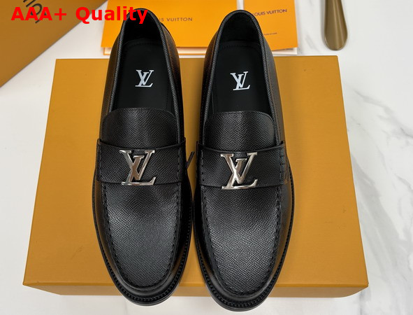 Louis Vuitton Major Loafer in Black Taiga Leather 1AIYW0 Replica
