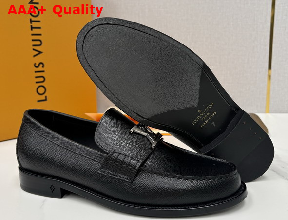 Louis Vuitton Major Loafer in Black Taiga Leather 1AIYW0 Replica