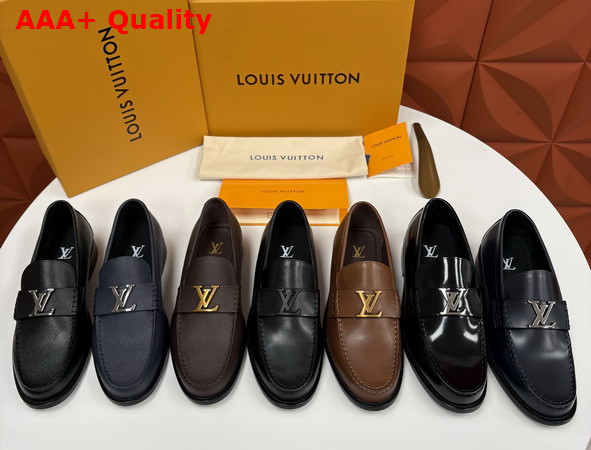 Louis Vuitton Major Loafer in Brown Taiga Leather 1AIYZ0 Replica