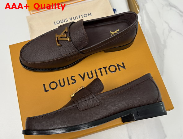 Louis Vuitton Major Loafer in Brown Taiga Leather 1AIYZ0 Replica