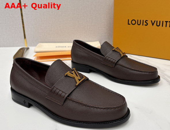 Louis Vuitton Major Loafer in Brown Taiga Leather 1AIYZ0 Replica