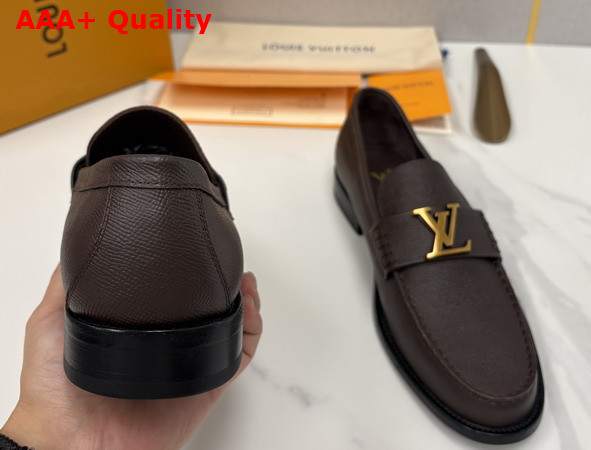 Louis Vuitton Major Loafer in Brown Taiga Leather 1AIYZ0 Replica