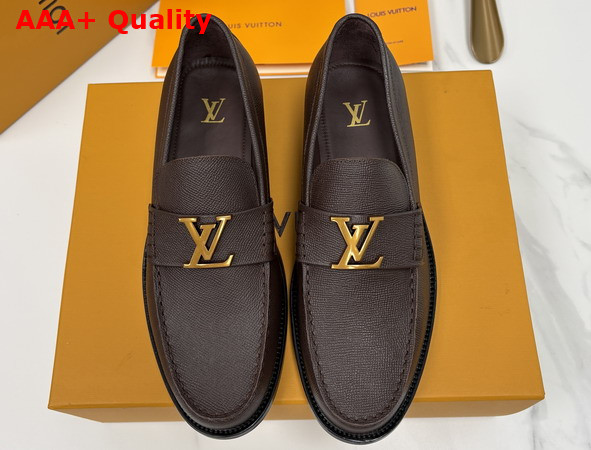 Louis Vuitton Major Loafer in Brown Taiga Leather 1AIYZ0 Replica