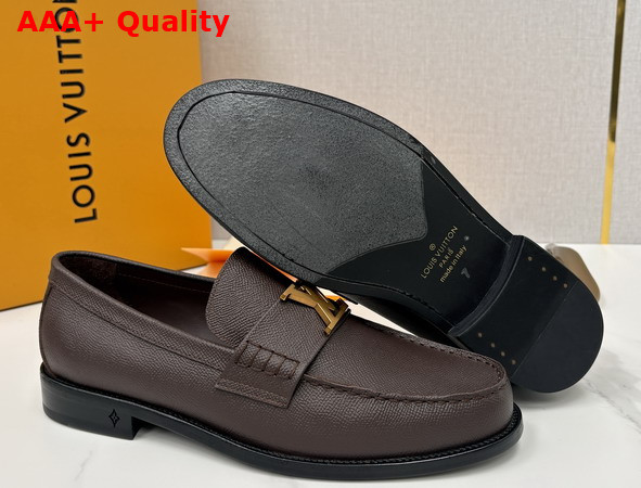 Louis Vuitton Major Loafer in Brown Taiga Leather 1AIYZ0 Replica