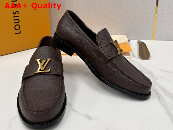 Louis Vuitton Major Loafer in Brown Taiga Leather 1AIYZ0 Replica