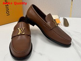 Louis Vuitton Major Loafer in Chestnut Brown Aged Calf Leather 1AK9K3 Replica