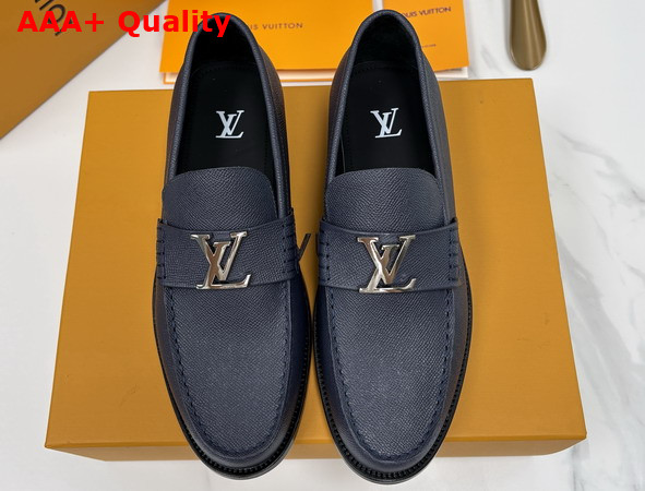 Louis Vuitton Major Loafer in Navy Blue Taiga Leather 1AIYXI Replica
