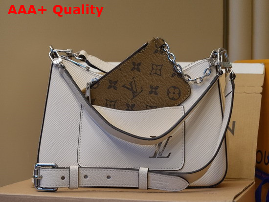 Louis Vuitton Marelle Handbag Quartz White Epi Grained Cowhide Leather M80688 Replica