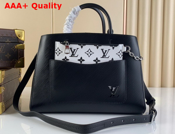 Louis Vuitton Marelle Tote MM in Black Grained Epi Leather M59954 Replica