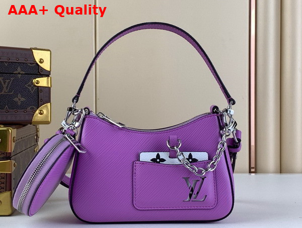 Louis Vuitton Marellini Handbag in Lilas Provence Lilac Epi Grained Cowhide Leather M22653 Replica