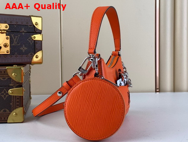 Louis Vuitton Marellini Handbag in Orange Minnesota Epi Grained Cowhide Leather M22736 Replica