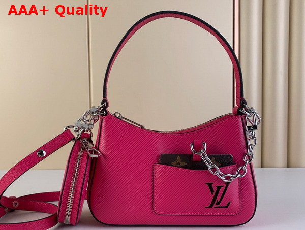 Louis Vuitton Marellini Handbag in Rose Miami Pink Epi Grained Cowhide Leather M21091 Replica