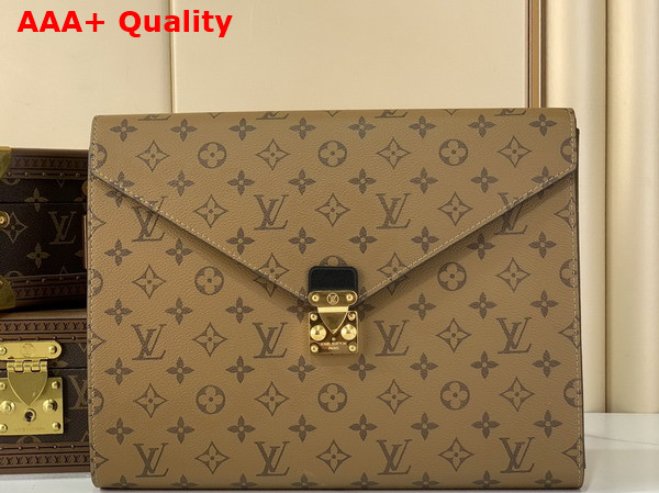 Louis Vuitton Mark Folder Monogram Reverse Coated Canvas GI1138 Replica