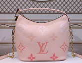 Louis Vuitton Marshmallow Hobo Bag Bouton de Rose Monogram Empreinte Leather with an Oversized and Gradient Monogram Pattern M45697 Replica