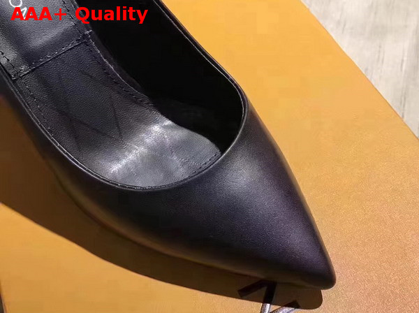 Louis Vuitton Matchmake Pump Black Calf Leather and Monogram Canvas 1A2ZCQ Replica