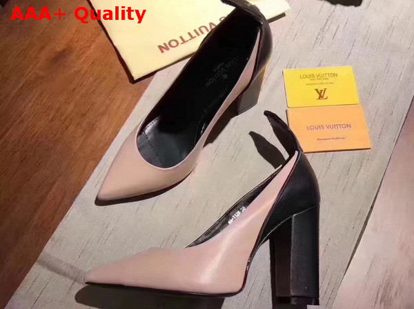 Louis Vuitton Matchmake Pump Pink and Black Calf Leather Replica