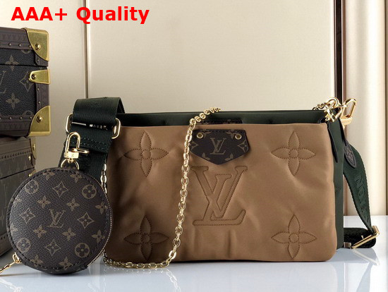 Louis Vuitton Maxi Multi Pochette Accessoires Khaki Beige M58977 Replica