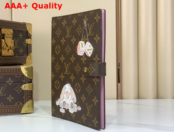 Louis Vuitton Medium Desk Agenda Cover Bunny Monogram Coated Canvas GI1590 Replica
