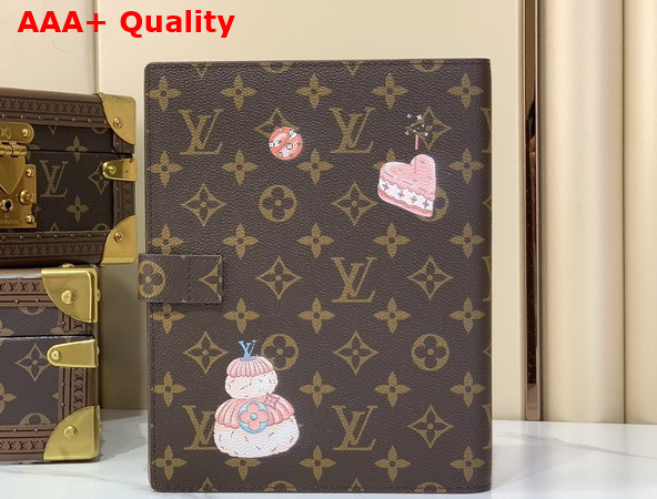 Louis Vuitton Medium Desk Agenda Cover Bunny Monogram Coated Canvas GI1590 Replica