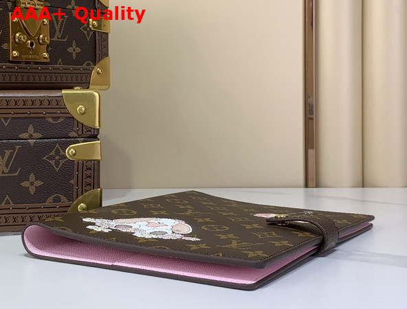 Louis Vuitton Medium Desk Agenda Cover Bunny Monogram Coated Canvas GI1590 Replica