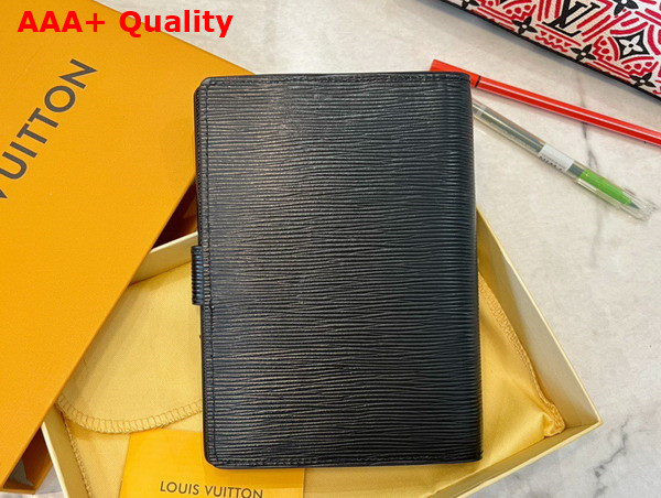 Louis Vuitton Medium Ring Agenda Cover Black Epi Leather Replica