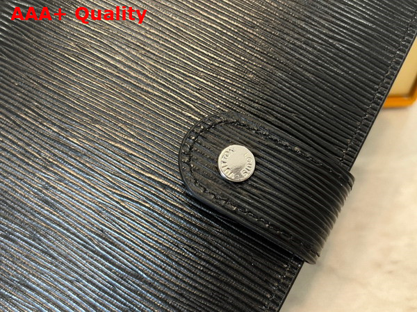 Louis Vuitton Medium Ring Agenda Cover Black Epi Leather Replica