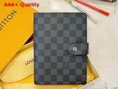 Louis Vuitton Medium Ring Agenda Cover Damier Graphite Canvas R20242 Replica