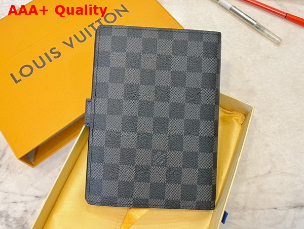 Louis Vuitton Medium Ring Agenda Cover Damier Graphite Canvas R20242 Replica
