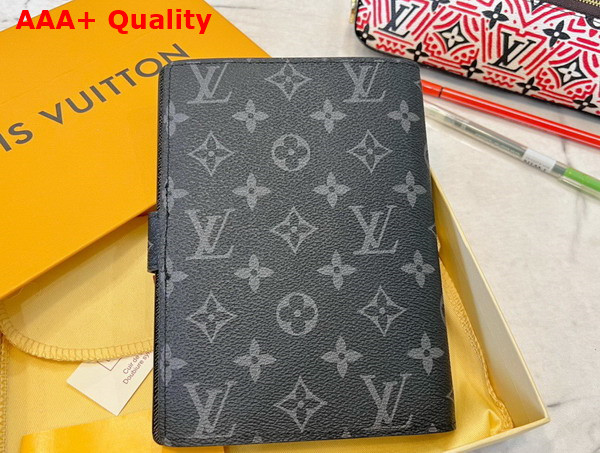 Louis Vuitton Medium Ring Agenda Cover Monogram Eclipse Canvas Replica