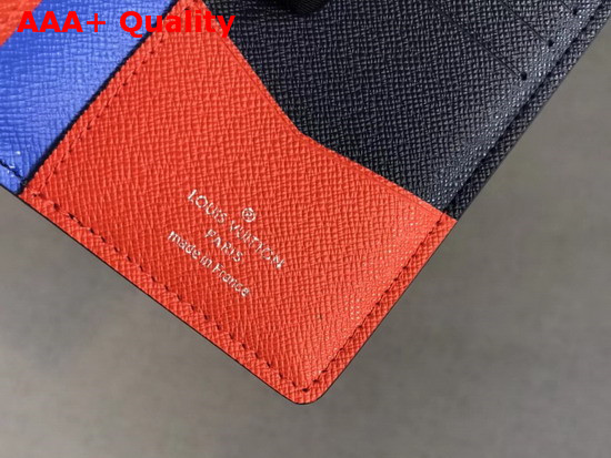 Louis Vuitton Men Pocket Organiser White Epi Cowhide Leather and Damier Graphite Canvas Replica