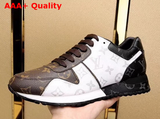 Louis Vuitton Men Run Away Trainer Patchwork Monogram Canvas Replica