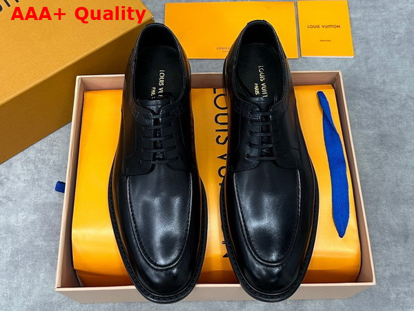 Louis Vuitton Mens Derby in Black Calf Leather Replica
