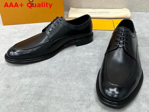 Louis Vuitton Mens Derby in Black Calf Leather Replica
