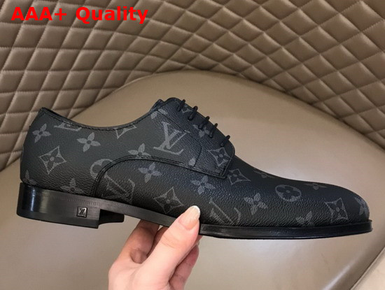 Louis Vuitton Mens Derby in Monogram Eclipse Canvas Replica