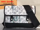 Louis Vuitton Messenger PM White Monogram Canvas with Black Cowhide Leather Trim Replica