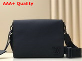 Louis Vuitton Messenger in Black Grained Calf Leather M57080 Replica