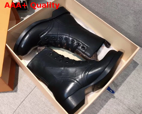 Louis Vuitton Metropolis Flat Ranger Black Calf Leather and Patent Monogram Canvas 1A7W13 Replica
