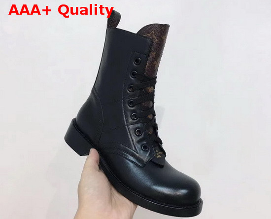 Louis Vuitton Metropolis Flat Ranger Black Calf Leather and Patent Monogram Canvas 1A7W13 Replica