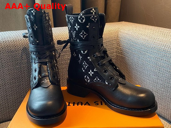 Louis Vuitton Metropolis Flat Ranger Black and White Monogram Velvet with Black Calf Leather 1A95Z6 Replica