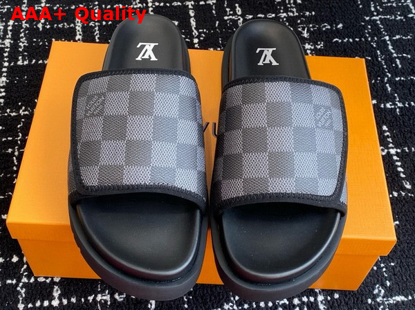 Louis Vuitton Miami Mule in Black Damier Jacquard 1ACR2N Replica