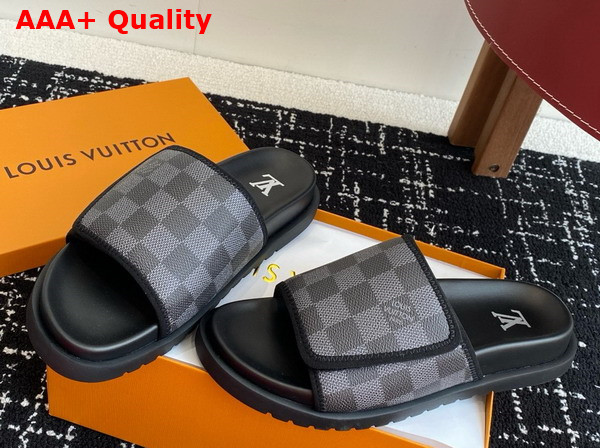 Louis Vuitton Miami Mule in Black Damier Jacquard 1ACR2N Replica