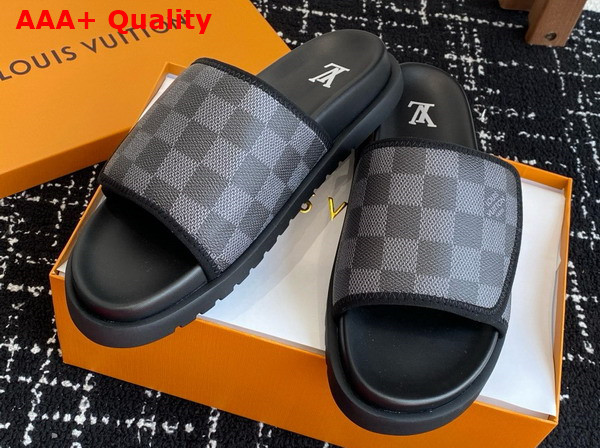 Louis Vuitton Miami Mule in Black Damier Jacquard 1ACR2N Replica
