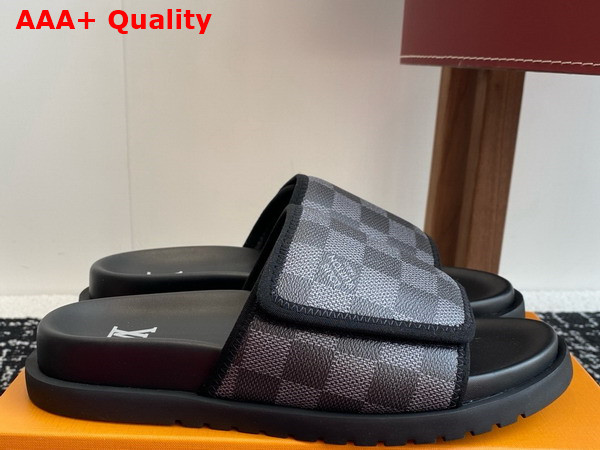 Louis Vuitton Miami Mule in Black Damier Jacquard 1ACR2N Replica