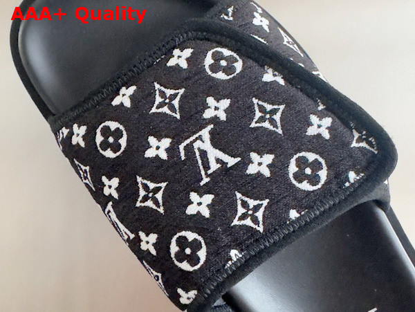Louis Vuitton Miami Mule in Black Mini Monogram Textile 1ABFTT Replica