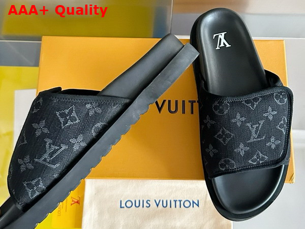 Louis Vuitton Miami Mule in Black Monogram Denim Replica