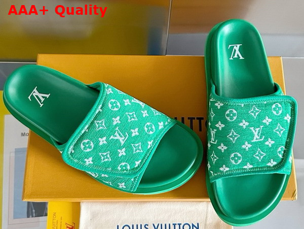 Louis Vuitton Miami Mule in Green Mini Monogram Textile 1ABNU9 Replica
