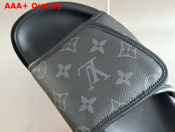Louis Vuitton Miami Mule in Monogram Eclipse Canvas Replica
