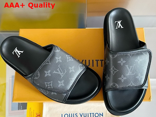 Louis Vuitton Miami Mule in Monogram Eclipse Canvas Replica