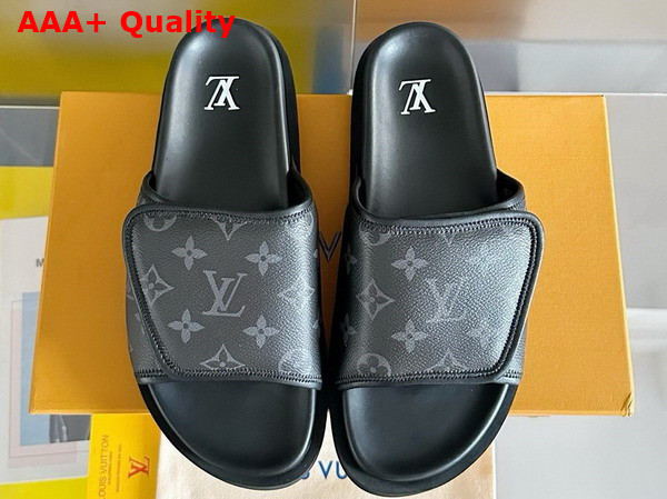 Louis Vuitton Miami Mule in Monogram Eclipse Canvas Replica